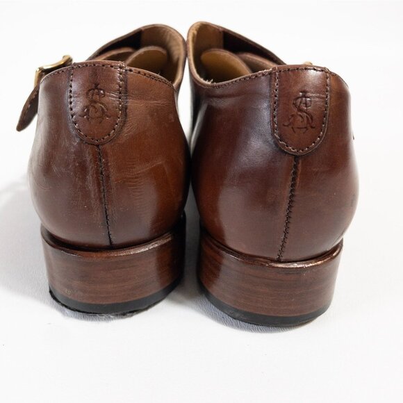 The Office Of Angela Scott Mr. Colin Double Monkstrap Loafers SZ US 8 Leather - Picture 9 of 16
